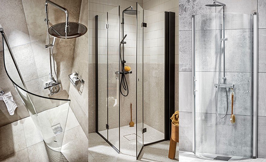 Platsbesparande duschväggar