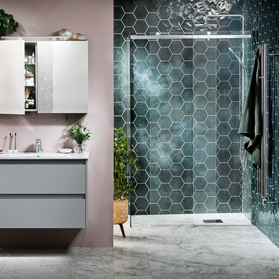 Aria nischdusch – exklusiv, flexibel och yteffektiv